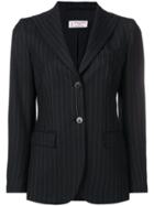 Alberto Biani Pinstripe Suit Jacket - Black