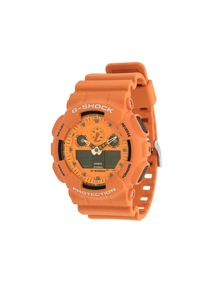 G-shock Ga-100rs-4aer Hot Rock Sound Series Watch - Orange
