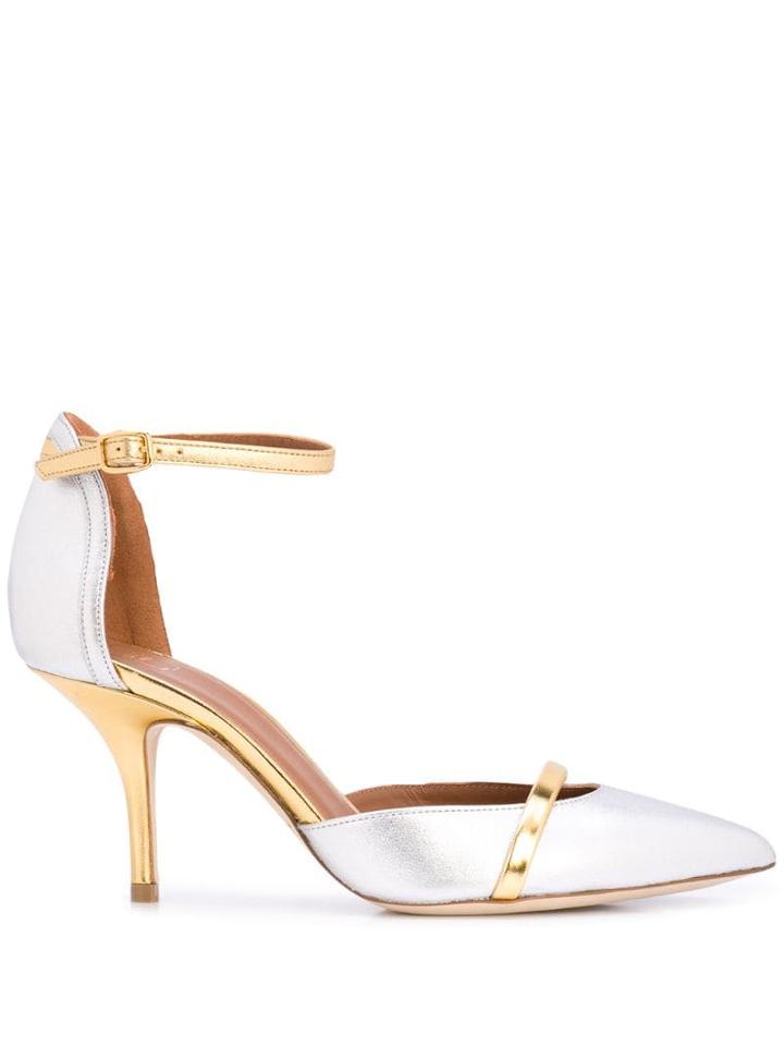 Malone Souliers Booboo 75 Metallic Pumps - Silver