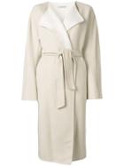 Dusan Oversized Belted Coat - Nude & Neutrals