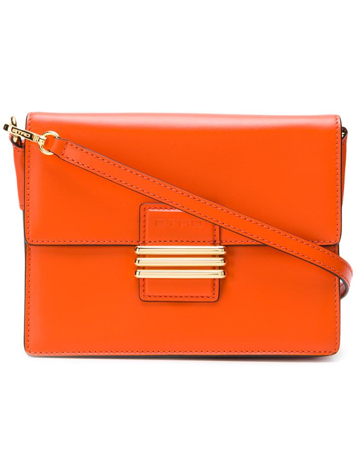 Etro Embroidered Strap Satchel - Yellow & Orange
