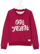 American Outfitters Kids Sequin Phrase Jumper - Pink & Purple
