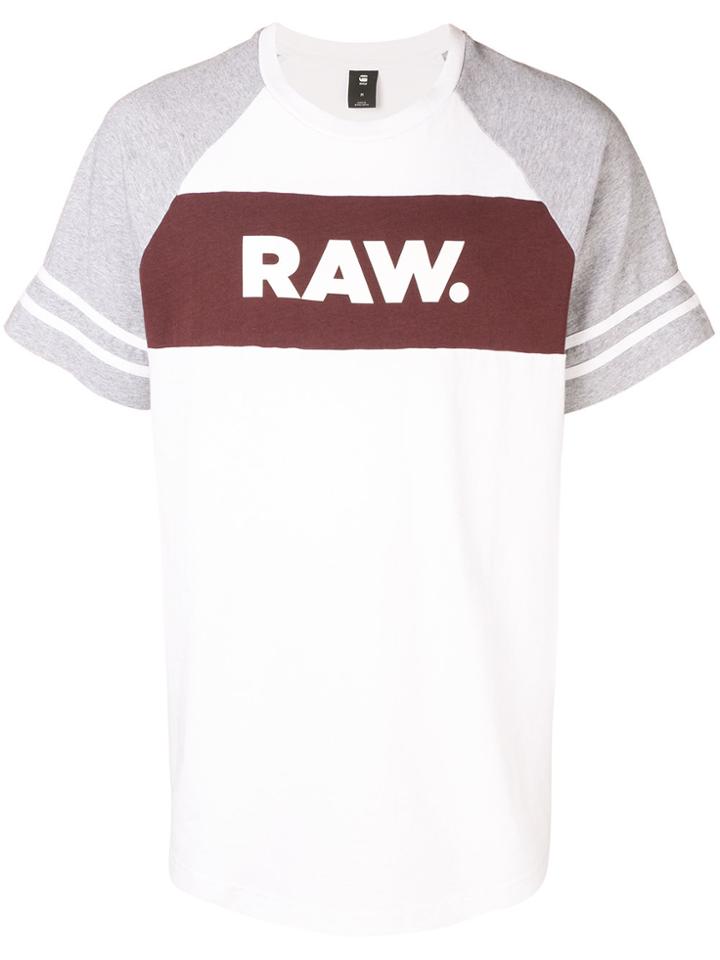 G-star Raw Research Logo Stripe T-shirt - White