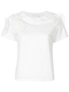 See By Chloé Floral Applique T-shirt - White