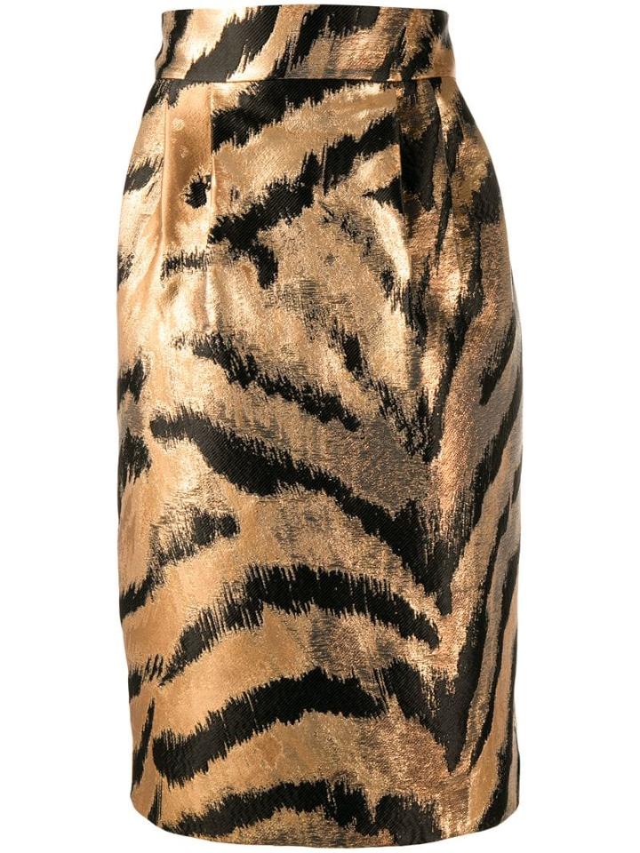 P.a.r.o.s.h. High Waisted Skirt - Gold