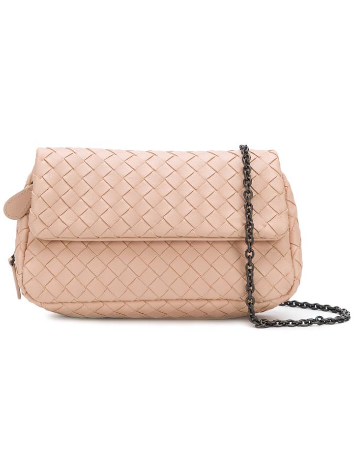 Bottega Veneta Intrecciato Nappa Baby Olimpia Bag - Pink & Purple