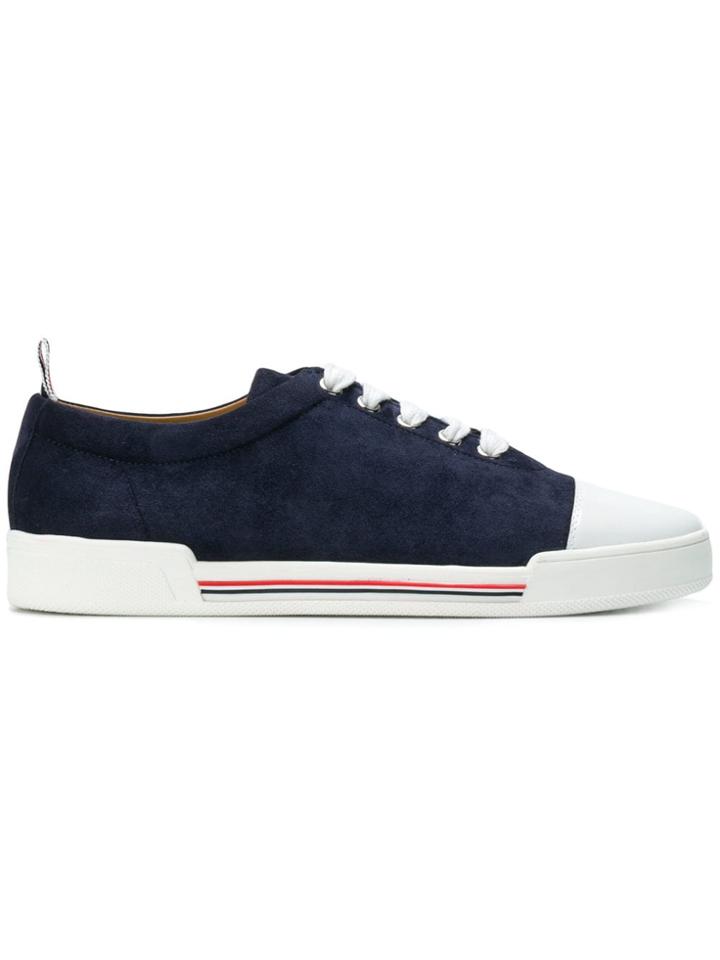 Thom Browne Toe Cap Leather Trainer - Blue