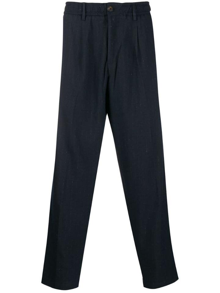 White Sand Tapered Relaxed-fit Trousers - Blue