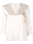 Peserico Embellished Neckline Blouse - Neutrals