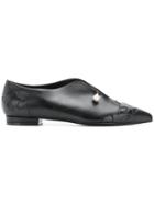 Coliac Pointed Piercing Loafers - Black