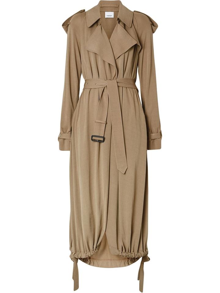 Burberry Jersey Wrap Coat - Neutrals