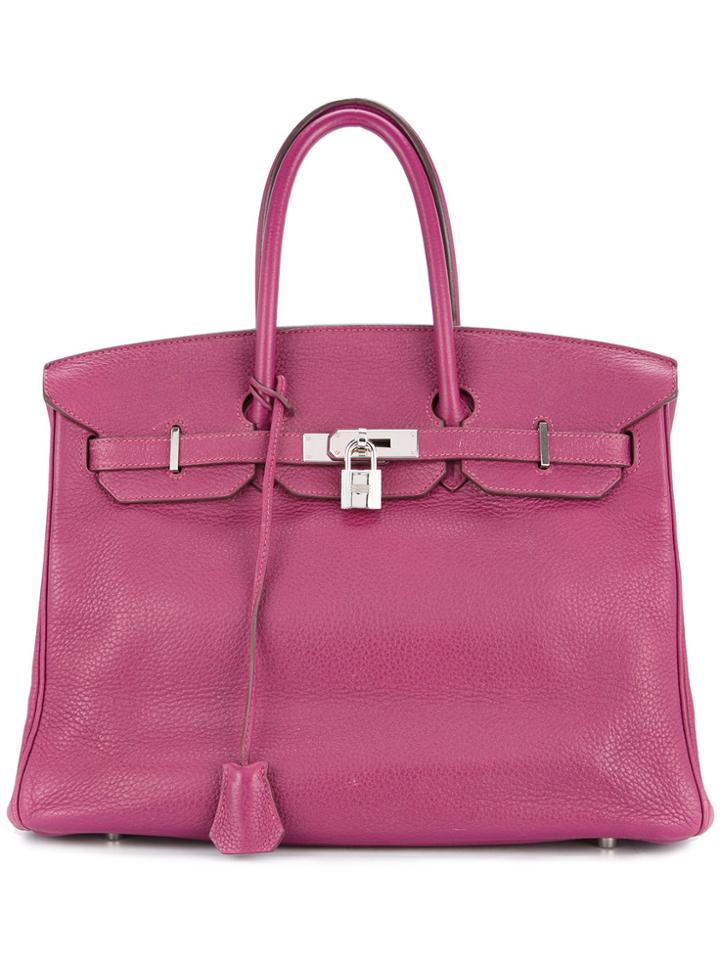 Hermès Vintage Birkin 35 Taurillon Clemence Tote Bag - Pink & Purple