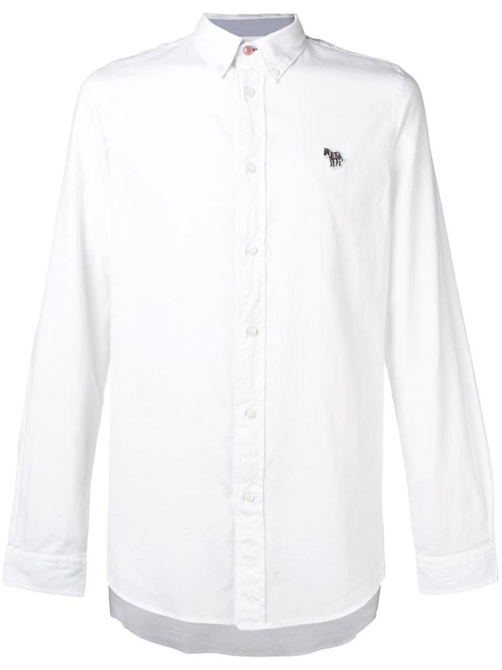 Ps By Paul Smith Zebra Patch Button-down Shirt - White