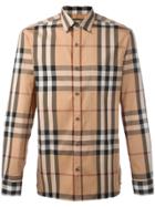 Burberry House Check Cotton-blend Shirt - Brown