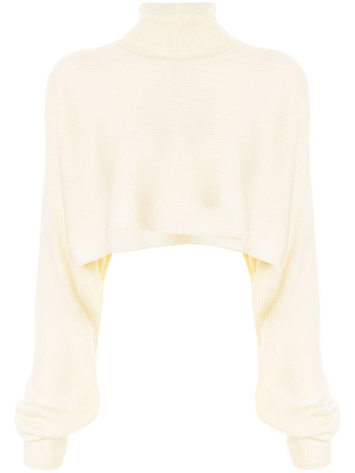 Le Ciel Bleu Cropped Jumper - Neutrals