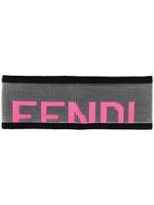 Fendi Logo Knit Headband - Grey