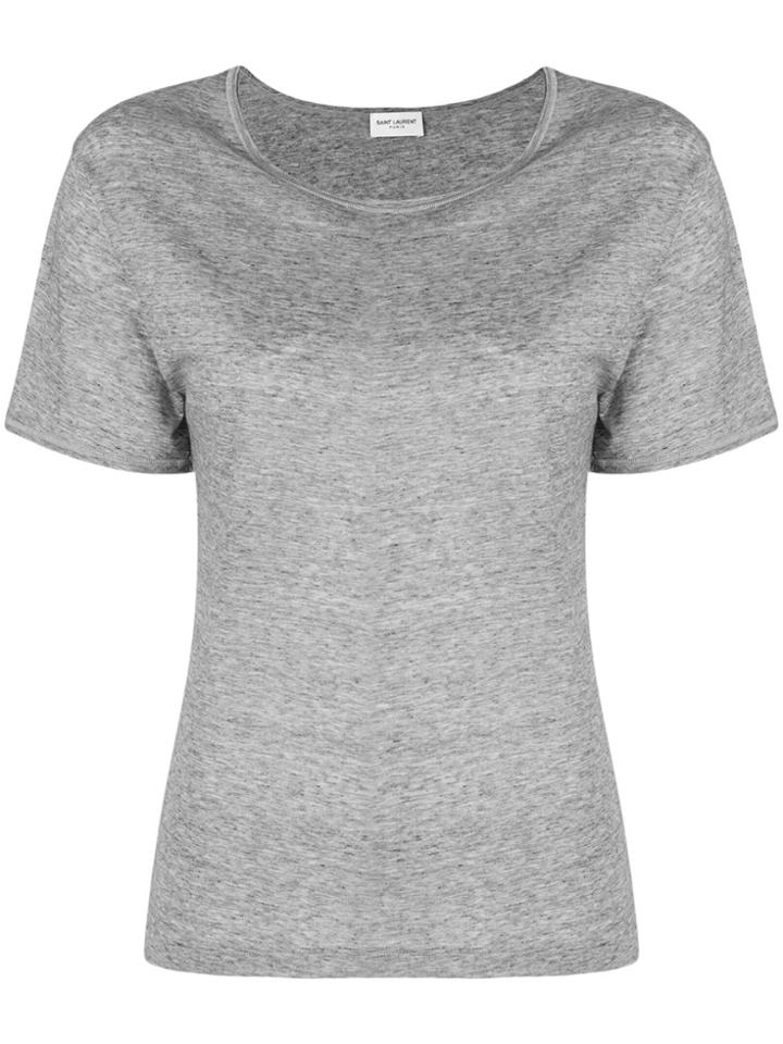 Saint Laurent Bias Cut T-shirt - Grey