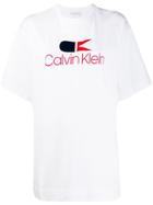 Calvin Klein Oversized Logo Print T-shirt - White