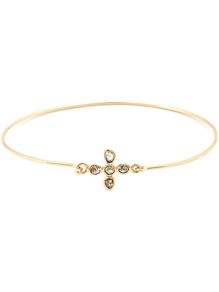 Diamond Flower Bracelet, Women's, Metallic, Mathilde Danglade