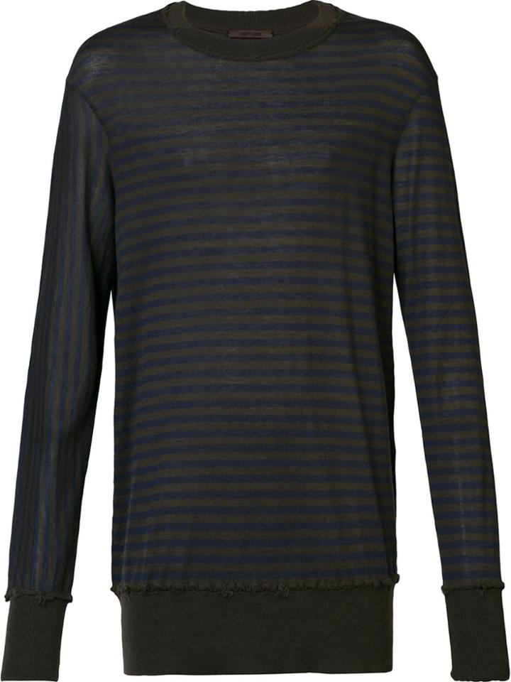 Ziggy Chen Cashmere Stripe Jumper - Brown