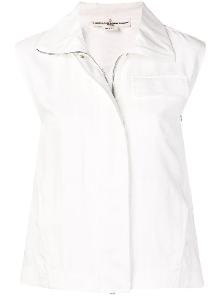Golden Goose Deluxe Brand Structured Sleeveless Shirt - White