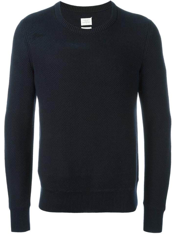 Rag & Bone 'avery' Pullover, Men's, Size: Medium, Blue, Cotton