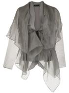 Uma Raquel Davidowicz Michele Asymmetric Cardigan - Green