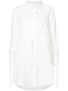 Strateas Carlucci - Macro Gather Shirt - Women - Cotton - Xs, White, Cotton