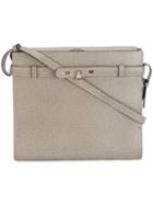 Valextra Grained Crossbody Bag - Neutrals
