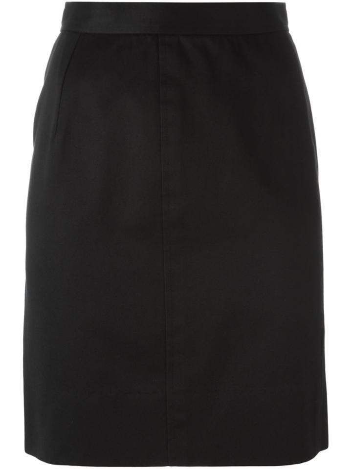 Yves Saint Laurent Vintage Straight Short Skirt - Black