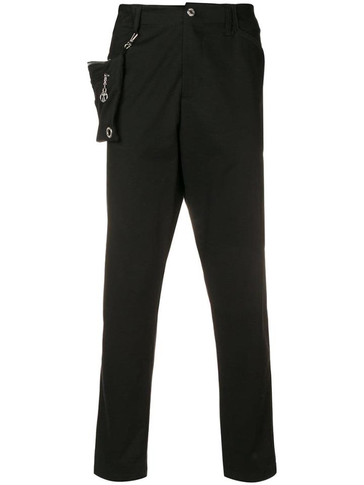 Moschino Zip Pocket Chinos - Black