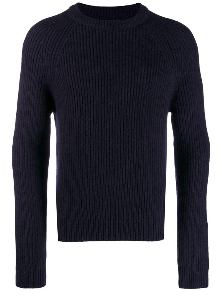 Maison Margiela Ribbed Knit Jumper - 524 Navy