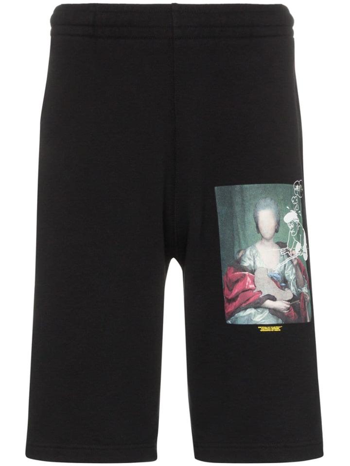 Off-white Mariana Painting Print Shorts - Black