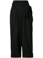 Yohji Yamamoto Tuck Pants, Women's, Size: 2, Black, Wool