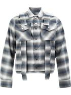 Delada Checked Shirt Jacket - Grey