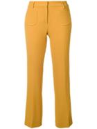 L'autre Chose Cropped Straight Trousers - Yellow & Orange