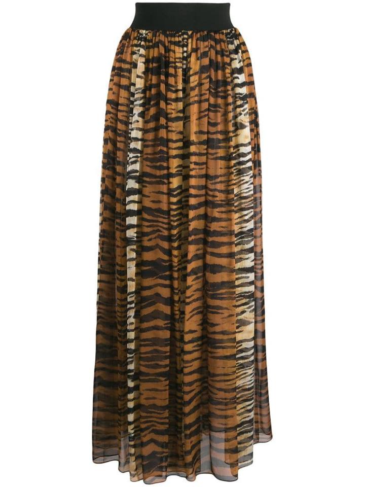 Alexandre Vauthier Animal Print Skirt - Brown