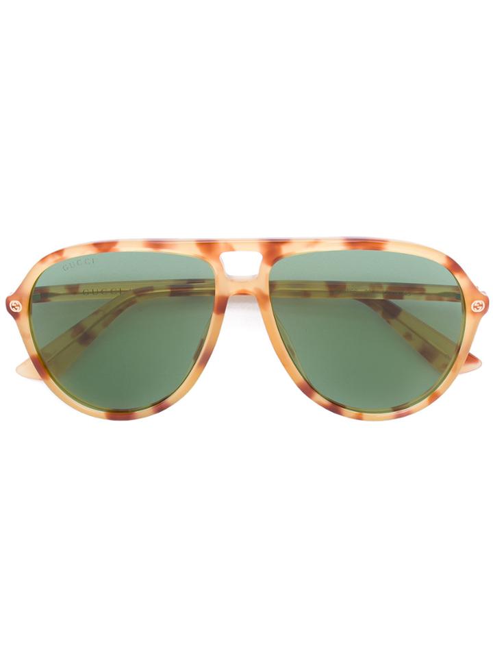 Gucci Eyewear Aviator Sunglasses - Yellow & Orange