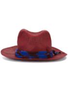 Maison Michel Henrietta Hat, Women's, Size: Medium, Red, Straw