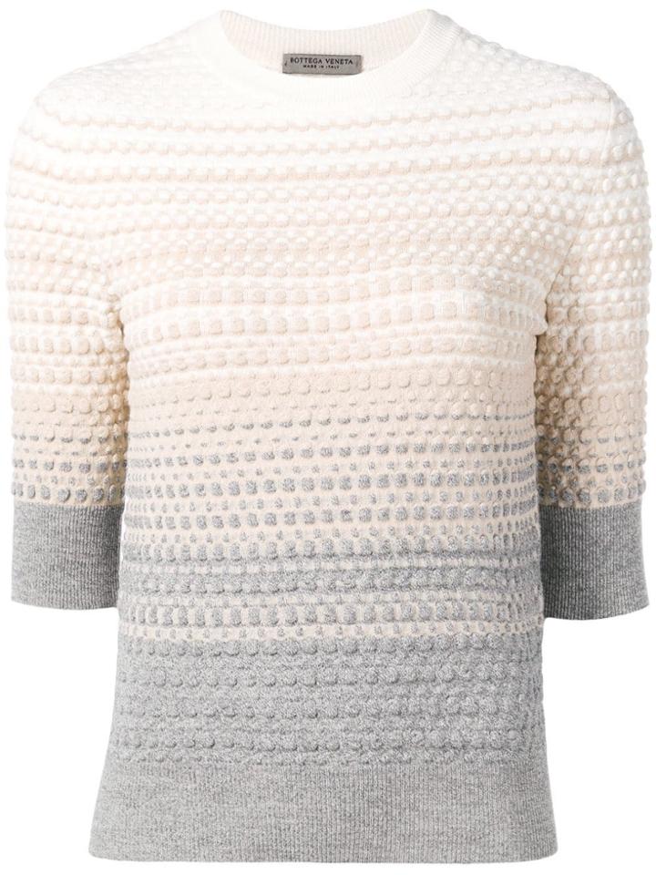 Bottega Veneta Gradient Effect Knitted Sweatshirt - Neutrals