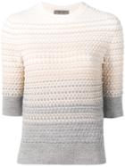 Bottega Veneta Gradient Effect Knitted Sweatshirt - Neutrals