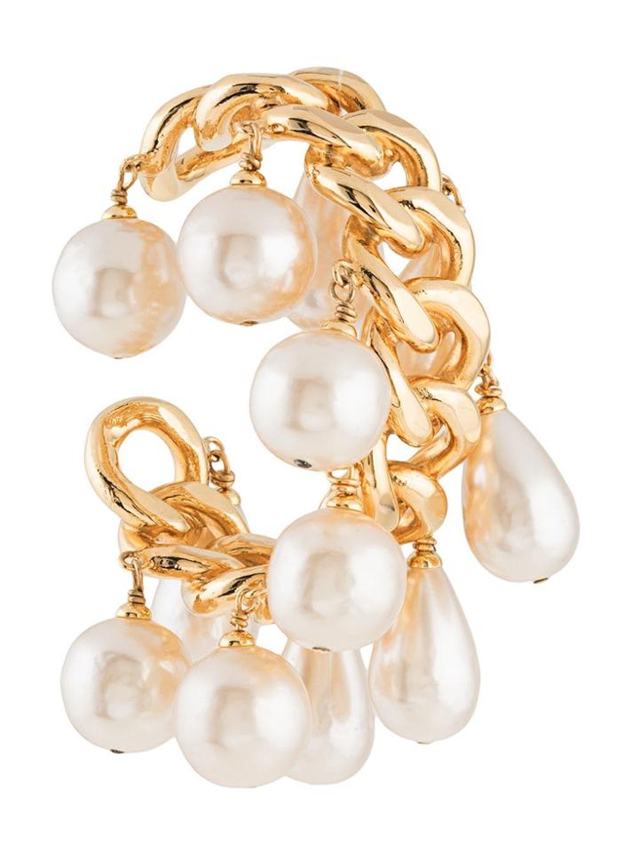 Chanel Vintage Pearl Charm Bracelet - Gold