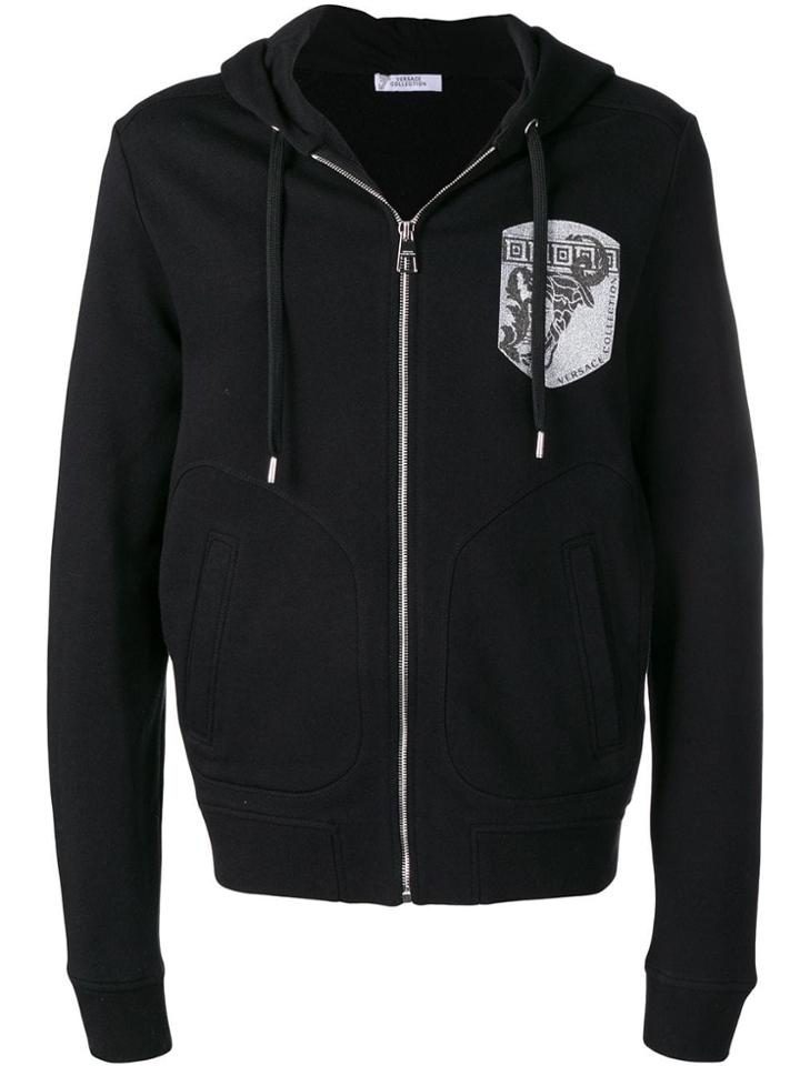 Versace Collection Medusa Motif Hoodie - Black