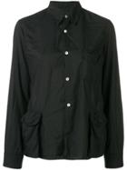 Comme Des Garçons Comme Des Garçons Creased Flap Pocket Shirt - Black