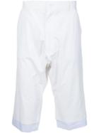 Alexandre Plokhov Layered Hem Board Shorts, Men's, Size: 48, White, Cotton
