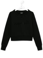 Dsquared2 Kids Embellished Sweatshirt, Girl's, Size: 16 Yrs, Black