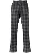 Transit - Checked Trousers - Men - Cotton - Xs, Grey, Cotton