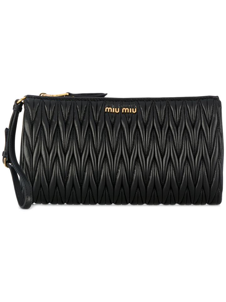 Miu Miu Quilted Clutch - Black