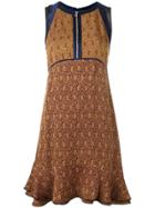 3.1 Phillip Lim Damask Print Dress - Brown