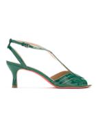 Zeferino Patent Leather Sandals - Green